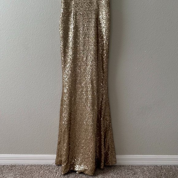 Dress The Population Raven Sequin Gown Dress Size M - Picture 2 of 10